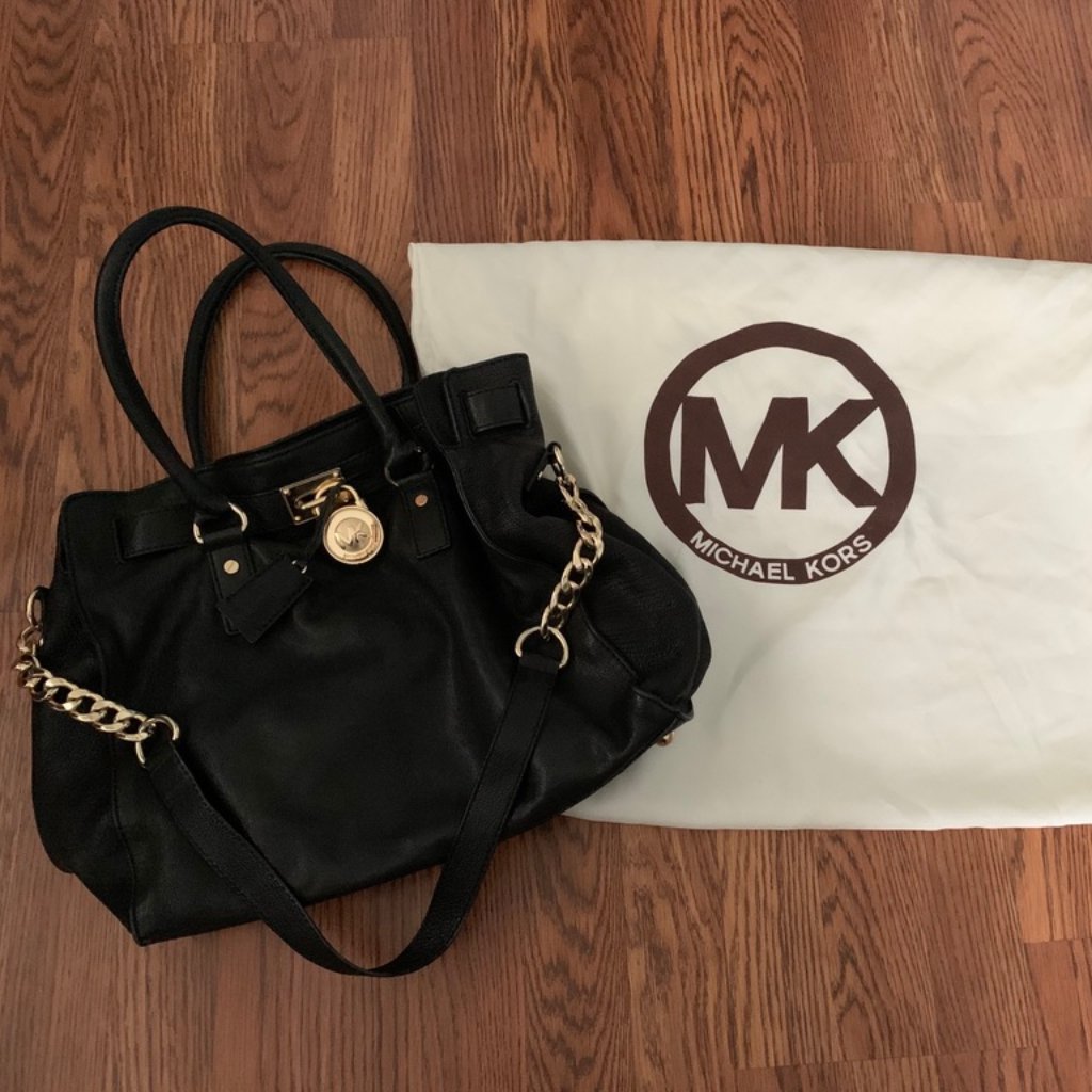 Michael Kors Hamilton Tote Black Leather